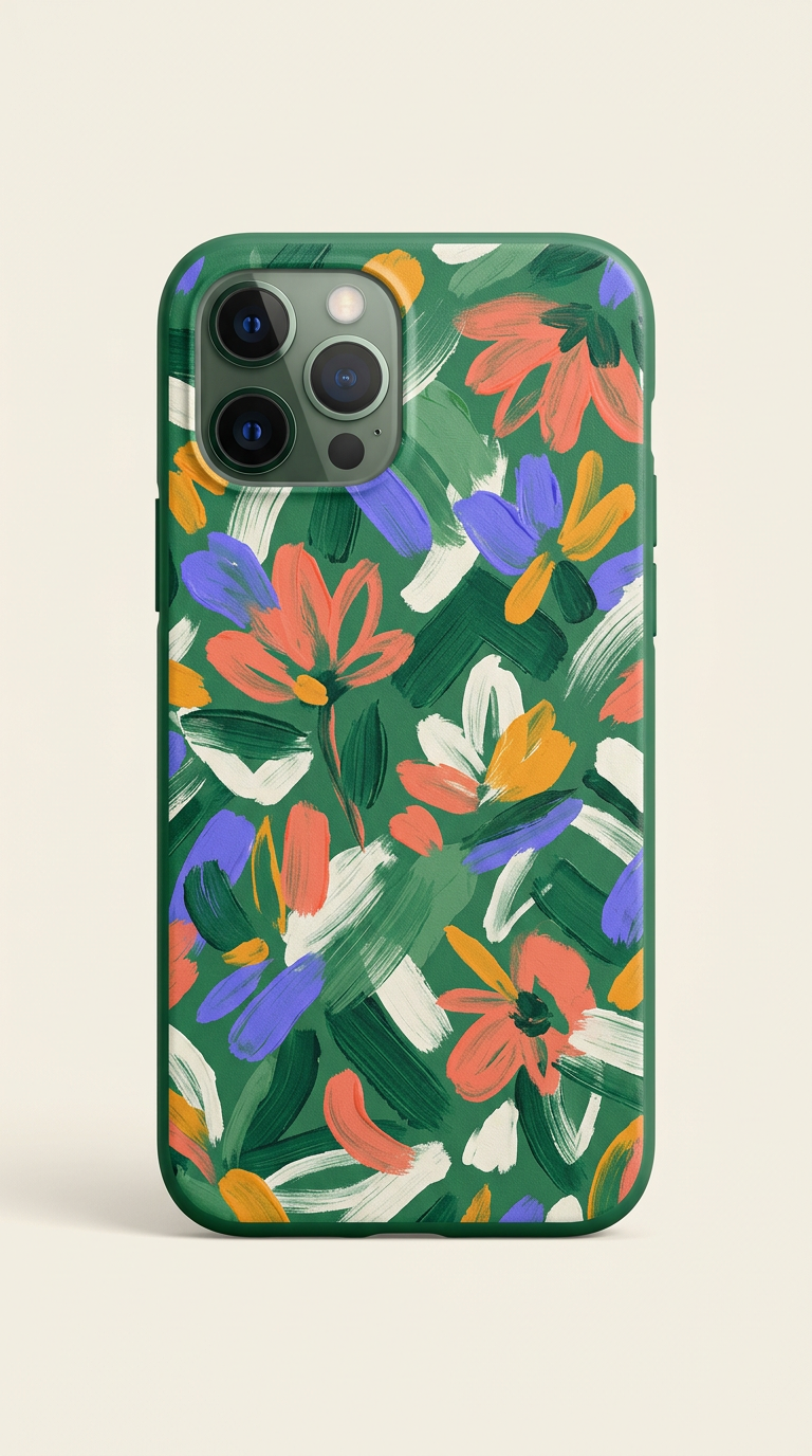 Brushstroke Green Phone Case