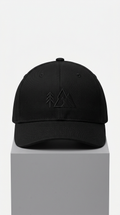 Structured Black Hat with Embroidery